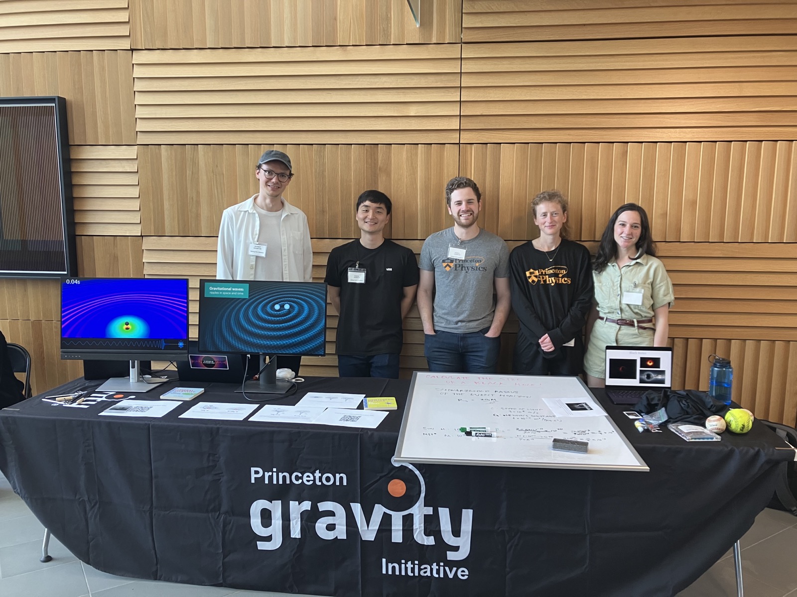 Spring Into Science outreach table with Princeton Gravity Initiative demonstrations